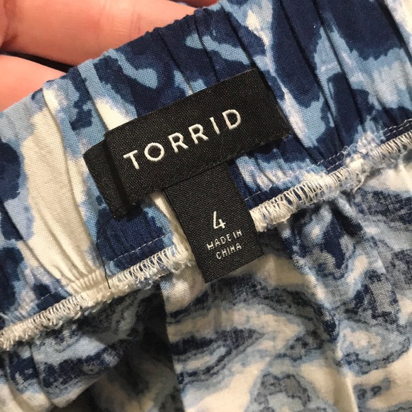 Blue and white tie dye/ tribal skirt - Picture 2 of 3